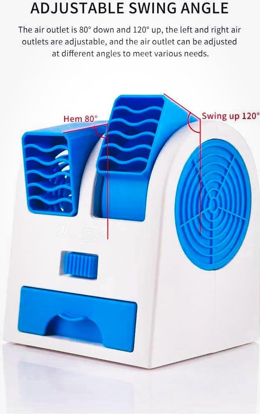 Mini Portable Air Cooler Fan with Adjustable Dual Air Vents