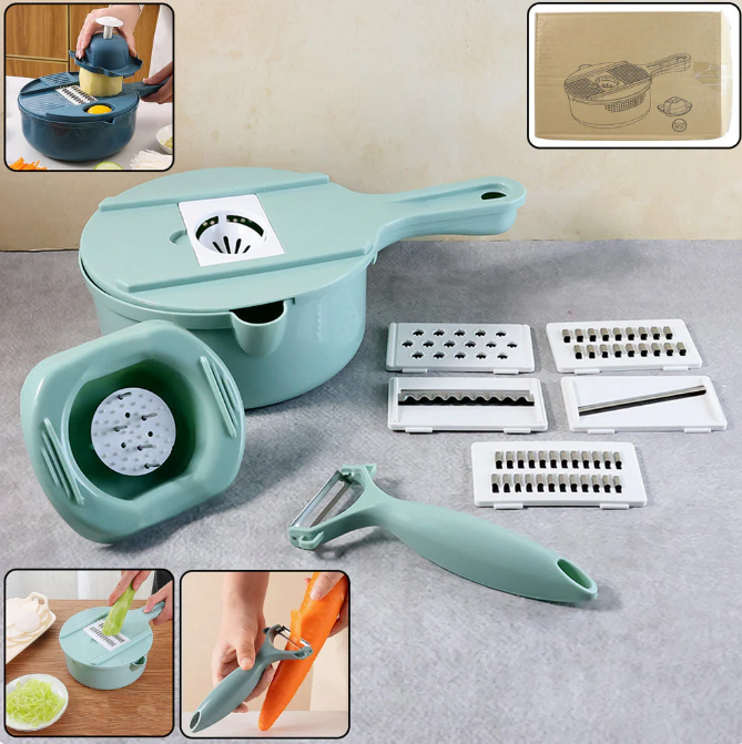 9-in-1 Multifunction Vegetable Slicer & Grater Set
