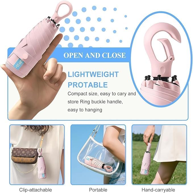 Mini Umbrella with Case for Men & Women