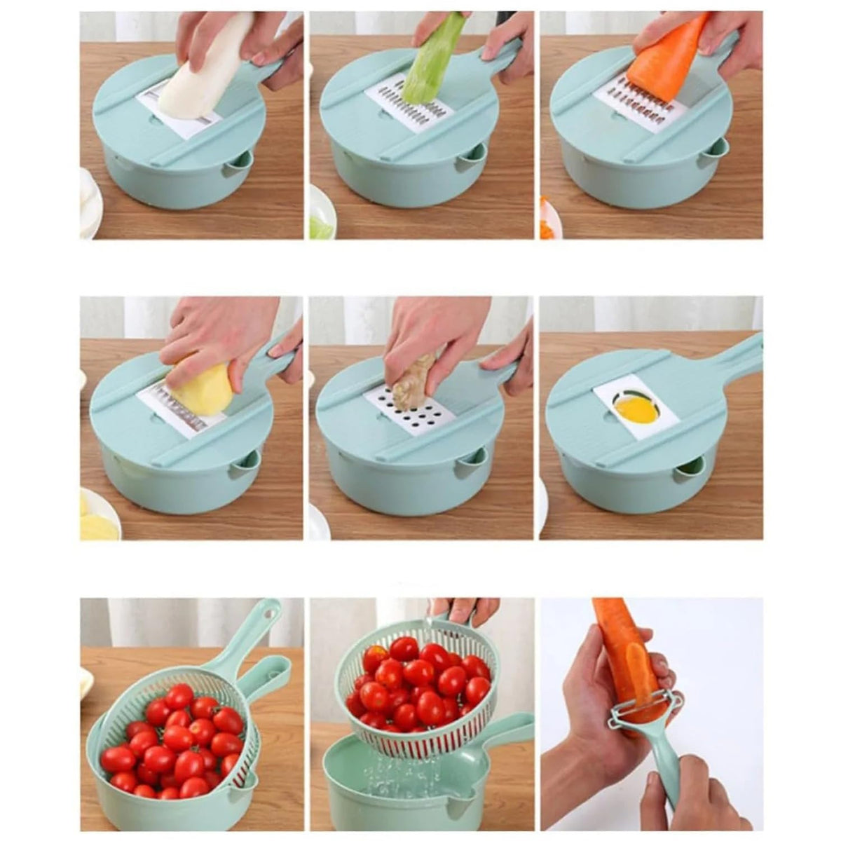 9-in-1 Multifunction Vegetable Slicer & Grater Set