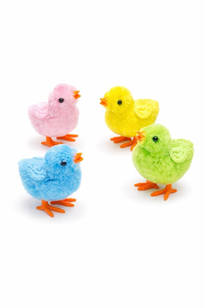 Cute Wind-Up Walking Chick Toy – Soft Plush Baby Toy | Colorful Clockwork Chick for Kids