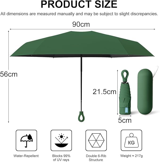 Mini Umbrella with Case for Men & Women