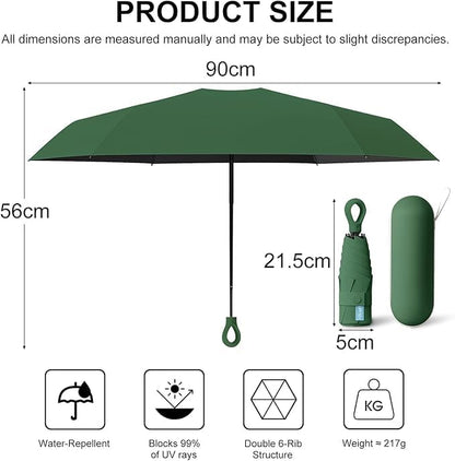 Mini Umbrella with Case for Men & Women