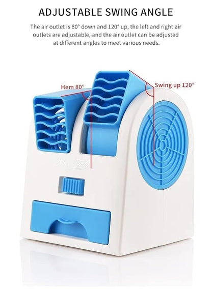 Mini Portable Air Cooler Fan with Adjustable Dual Air Vents