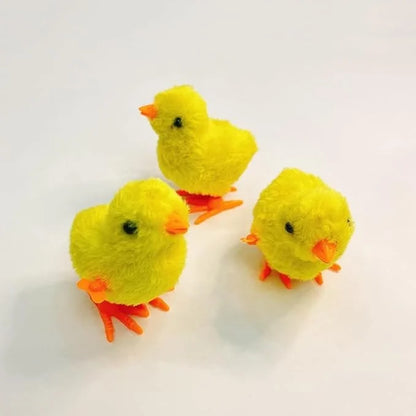 Cute Wind-Up Walking Chick Toy – Soft Plush Baby Toy | Colorful Clockwork Chick for Kids