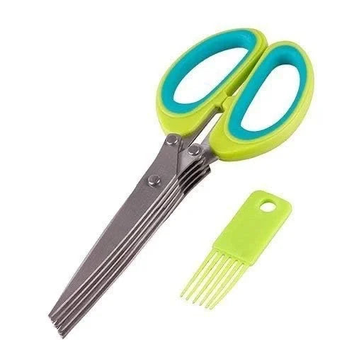 5-Blade Herb Scissors – Multi-Blade Kitchen Scissors for Fast Herb & Vegetable Cutting | Stainless Steel