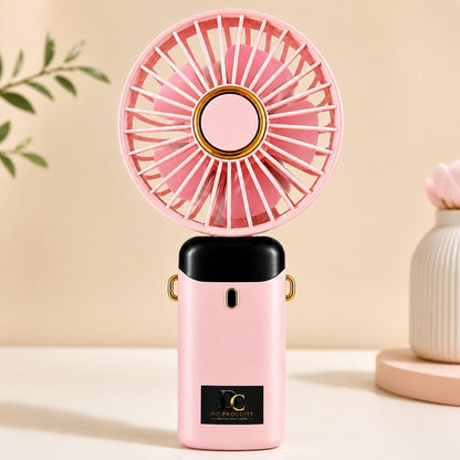 Portable Rechargeable Mini Handheld Fan – USB Charging, 3 Speed Modes