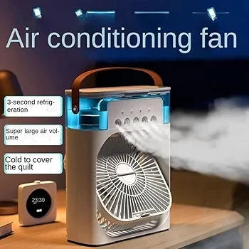 Portable Mini Air Cooler Fan with 5 Mist Spray Modes & 600ml Water Tank