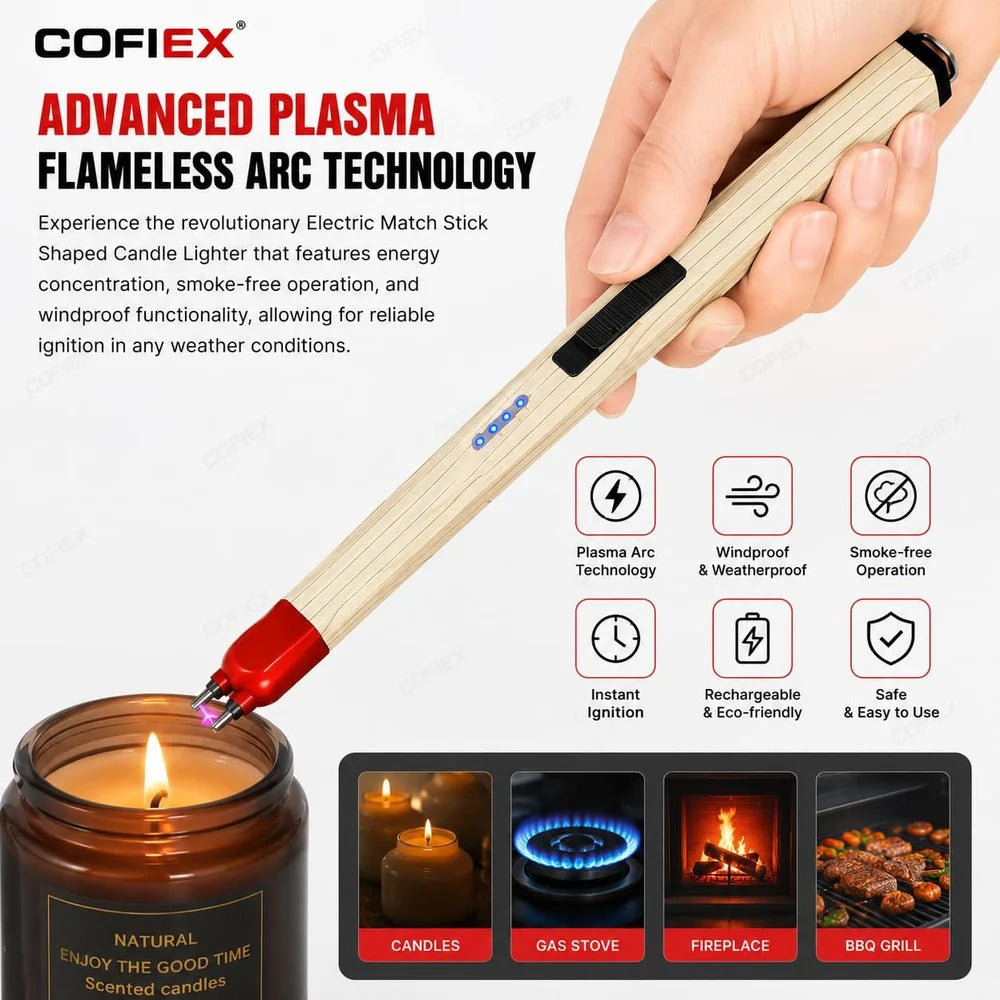 USB Rechargeable Electric Arc Lighter for Gas Stoves & Candles