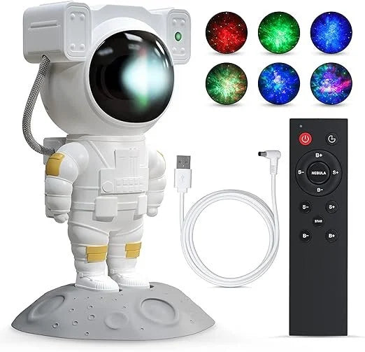 Astronaut Galaxy Star Projector with Remote Control – LED Nebula Night Light for Bedroom & Home Décor