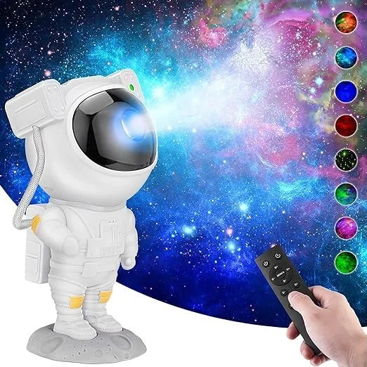 Astronaut Galaxy Star Projector with Remote Control – LED Nebula Night Light for Bedroom & Home Décor