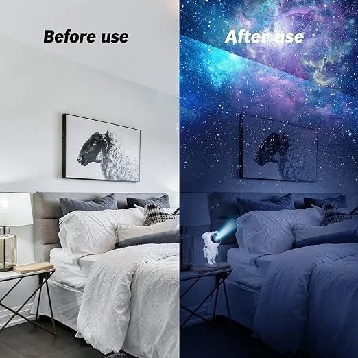 Astronaut Galaxy Star Projector with Remote Control – LED Nebula Night Light for Bedroom & Home Décor