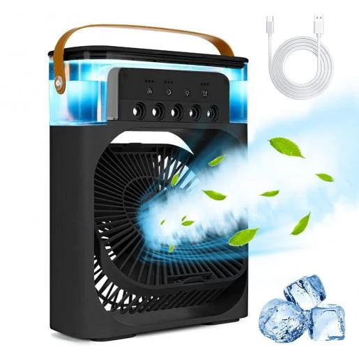 Portable Mini Air Cooler Fan with 5 Mist Spray Modes & 600ml Water Tank