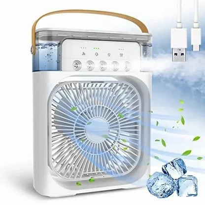 Portable Mini Air Cooler Fan with 5 Mist Spray Modes & 600ml Water Tank