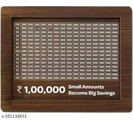 ₹1,00,000 Savings Challenge Money Box
